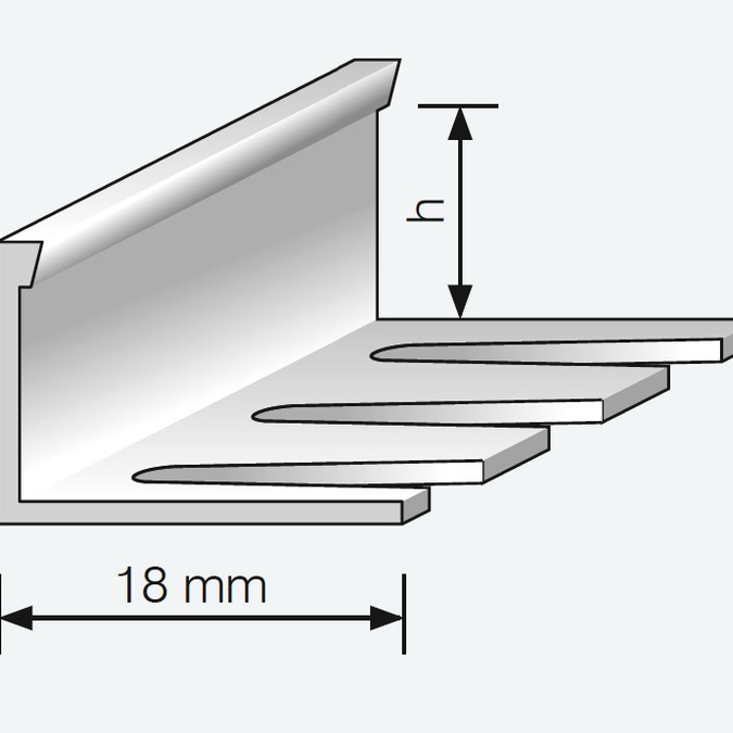 Profil aluminiowy narożny do łuków L 10mm srebrny 1m