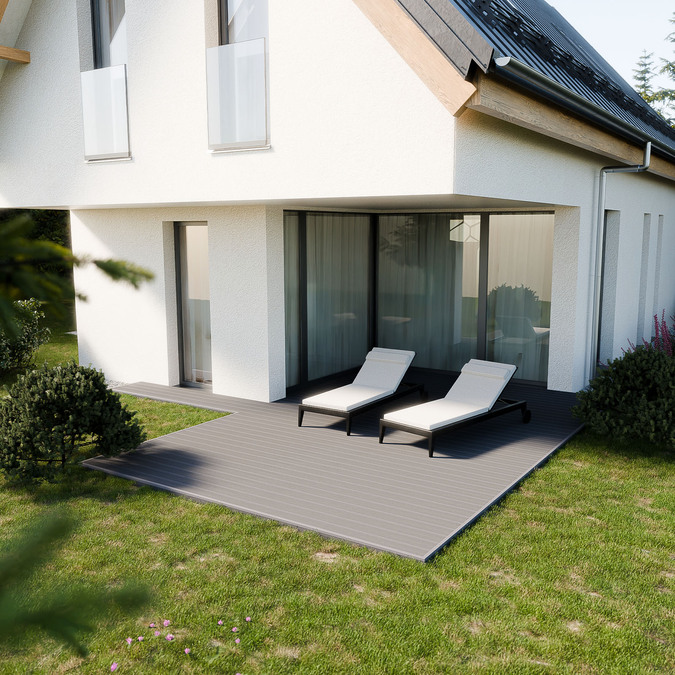 BERGDECK kompozītmateriālu ieklāšanas dēļi B150 Matēts savvaļas tīkkoks 2,4 m