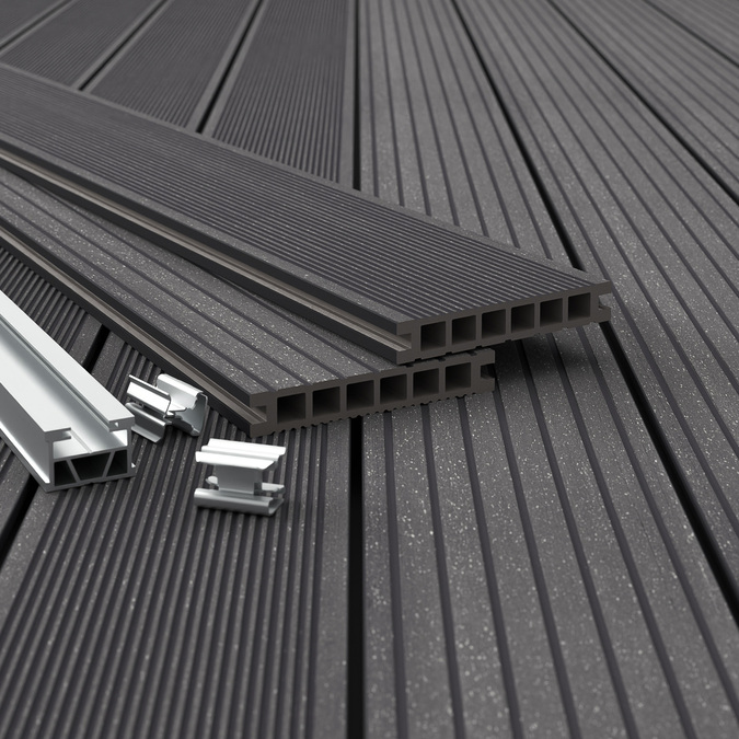 BERGDECK kompozītmateriālu ieklāšanas dēļi B150 Matēts savvaļas tīkkoks 2,4 m