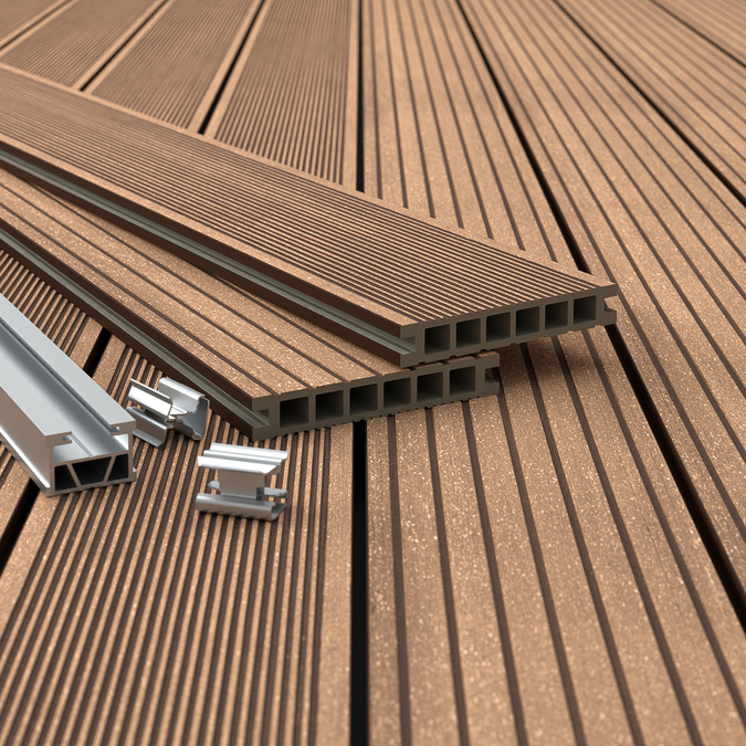 Terrace Board BERGDECK B150 Brushed Wild Teak 2.4 m