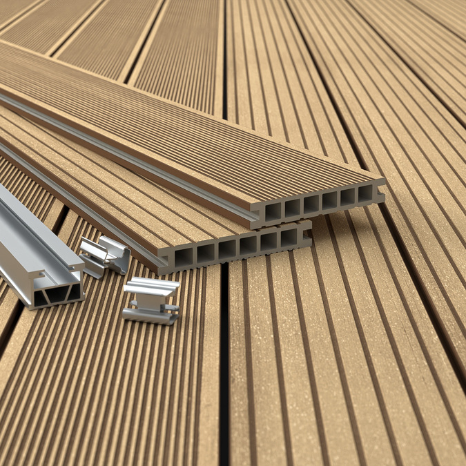 Terrace Board BERGDECK B150 Brushed Wild Teak 2.4 m