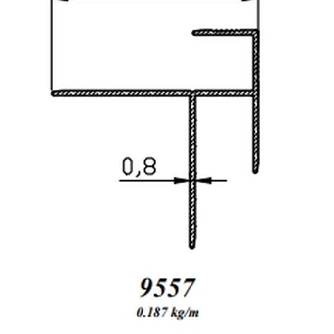 Profil schodowy aluminiowy 21×30 mm 0,9 m – anodowany srebrny matowy