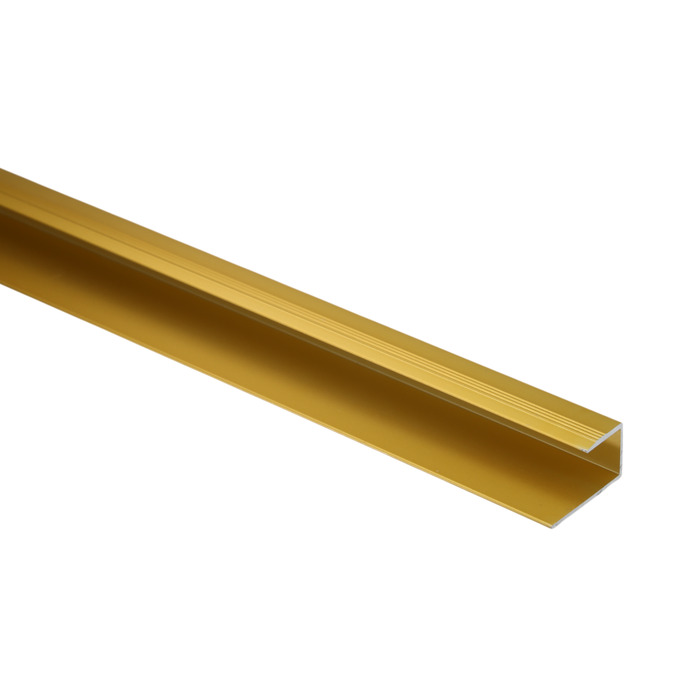 Profil zakończeniowy aluminiowy do paneli podłogowych „U” 10,5 x 930 mm anodowany złoty matowy