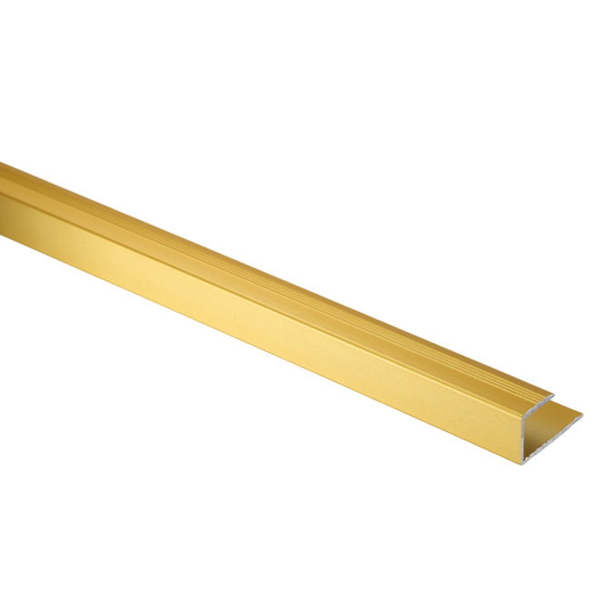 Profil zakończeniowy aluminiowy do paneli podłogowych „U” 10,5 x 930 mm anodowany złoty matowy
