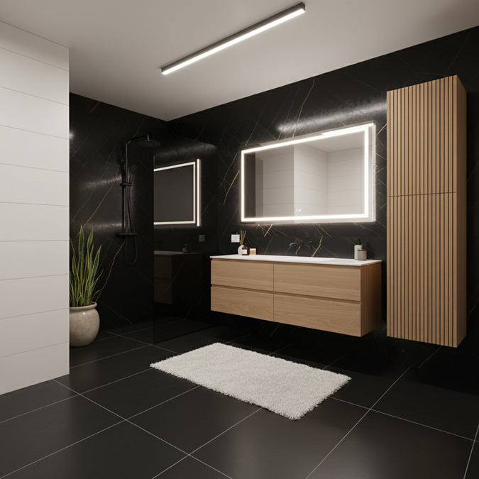 Стеновая панель SPC 60 x 120 см Обсидиановый мрамор
