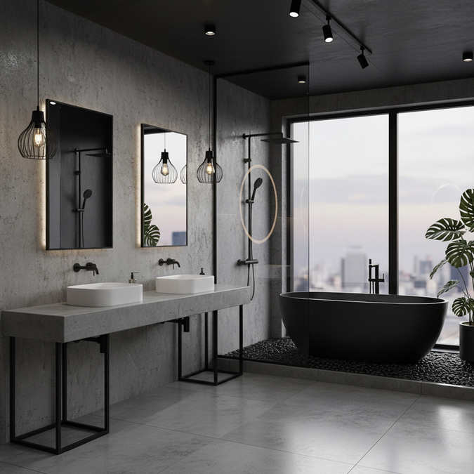 Panel ścienny SPC 120 x 280 cm Monochrome Marble Matt XL