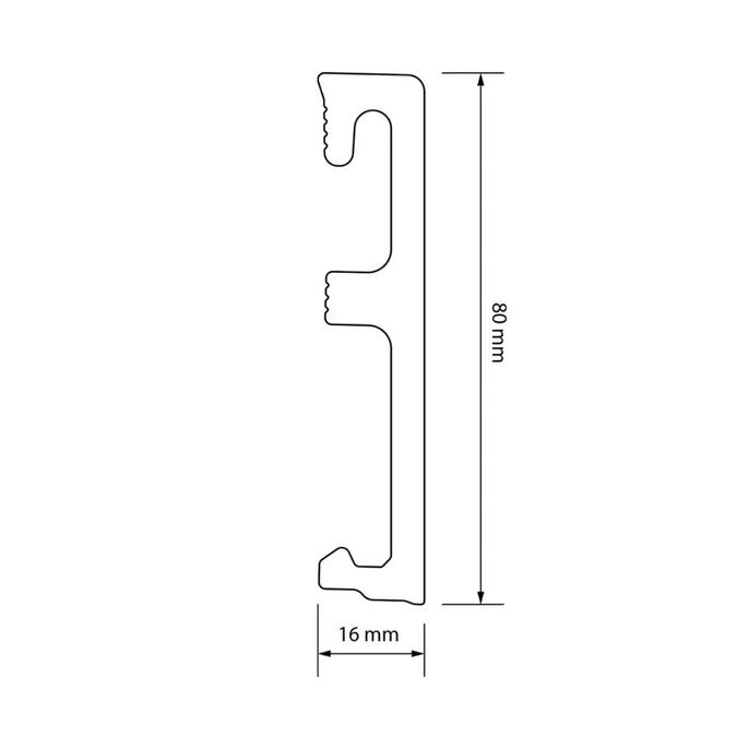 Listwa przypodłogowa Alpha folia 80 mm 2,4 m Kaszmir
